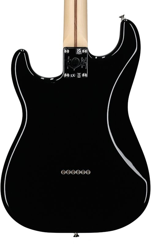 open zoom image for Fender Limited Edition Tom DeLonge Stratocaster (with Gig Bag), Black, Body Straight Back