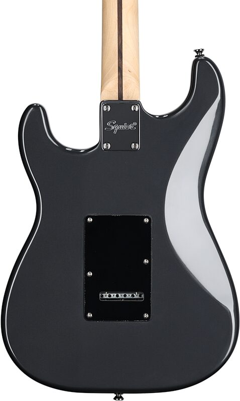 open zoom image for Squier Affinity Strat HSS Electric Guitar Pack, Maple Fingerboard, Charcoal Frost Metallic, Body Straight Back
