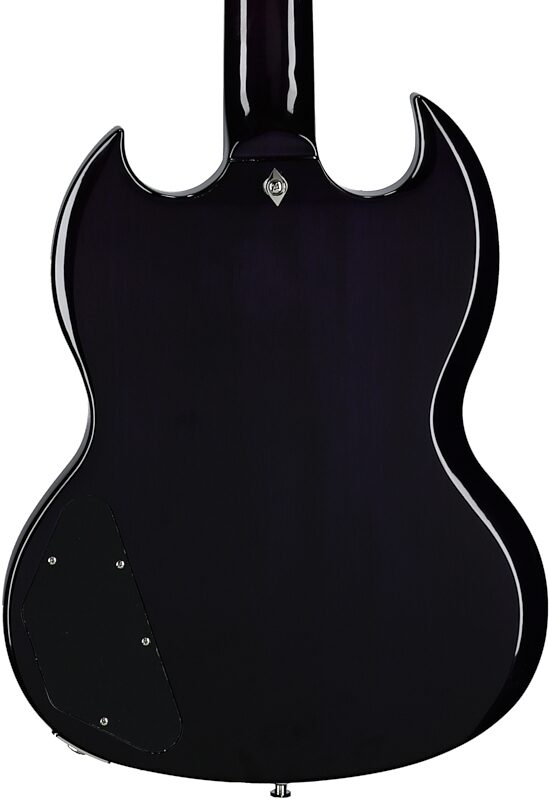 open zoom image for Epiphone SG Modern Figured Electric Guitar, Purple Burst, with Gig Bag, Body Straight Back