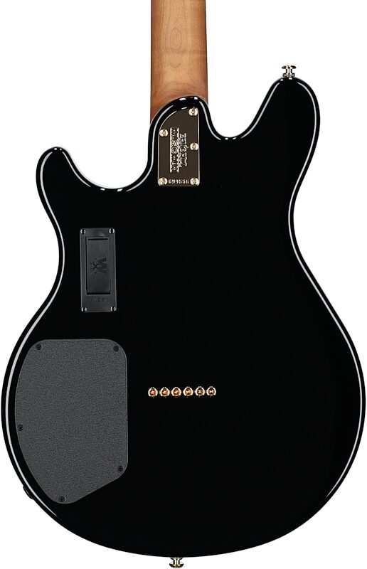 open zoom image for Ernie Ball Music Man Valentine Electric Guitar, Gloss Black, Rosewood Fretboard, Body Straight Back