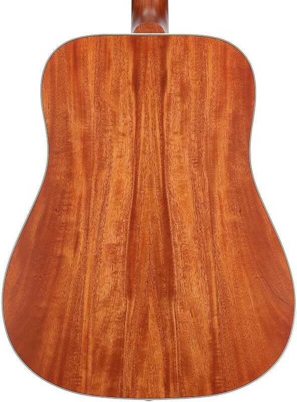 open zoom image for Gibson Hummingbird Faded Acoustic-Electric Guitar (with Case), Antique Natural, Body Straight Back