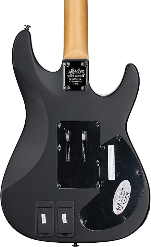 open zoom image for Schecter Demon-6 FR-S Electric Guitar, Left-Handed, Aged Black Satin, Body Straight Back