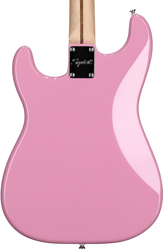 open zoom image for Squier Sonic Stratocaster Hard Tail Maple Neck Electric Guitar, Flash Pink, Body Straight Back