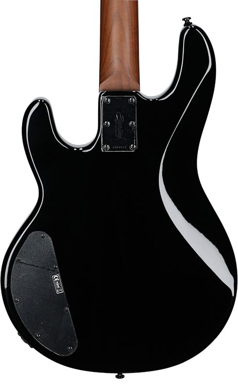 open zoom image for Sterling by Music Man Pete Wentz Signature StingRay Electric Bass, Black, Roasted Maple Fretboard, Body Straight Back