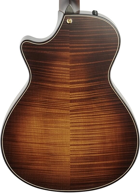 open zoom image for Taylor Builder's Edition 652ce Grand Cutaway Acoustic-Electric Guitar, 12-String (with Case), Wild Honey Burst, Body Straight Back