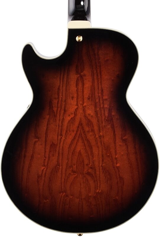 open zoom image for Ibanez Artcore Expressionist AG95QA Hollowbody Electric Guitar, Dark Brown Sunburst, Body Straight Back