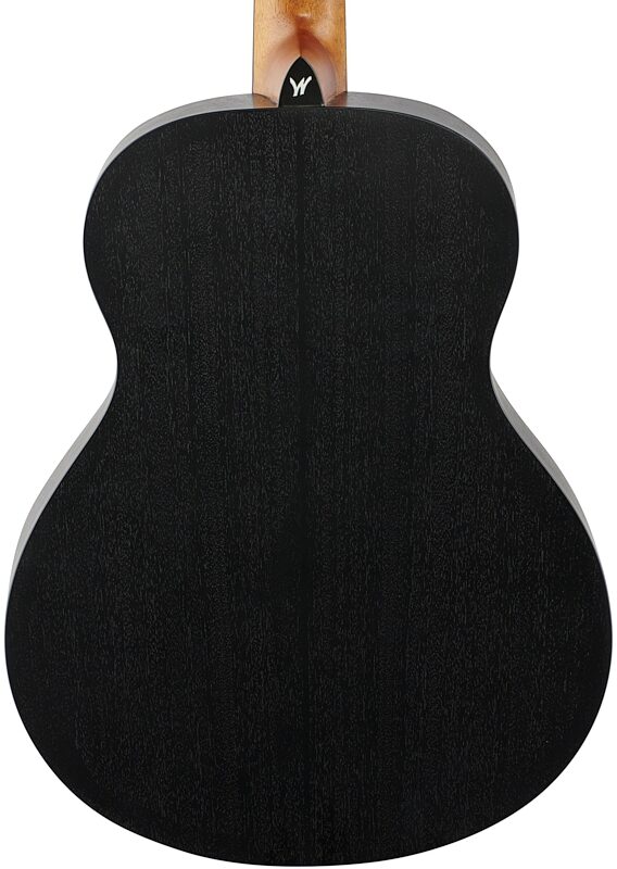 open zoom image for Washburn Apprentice G Mini5 Acoustic Guitar (with Gig Bag), Black Matte, Body Straight Back