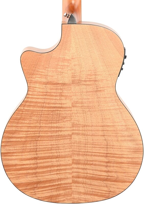 open zoom image for Luna High Tide Mahogany GC Acoustic-Electric Guitar, New, Body Straight Back