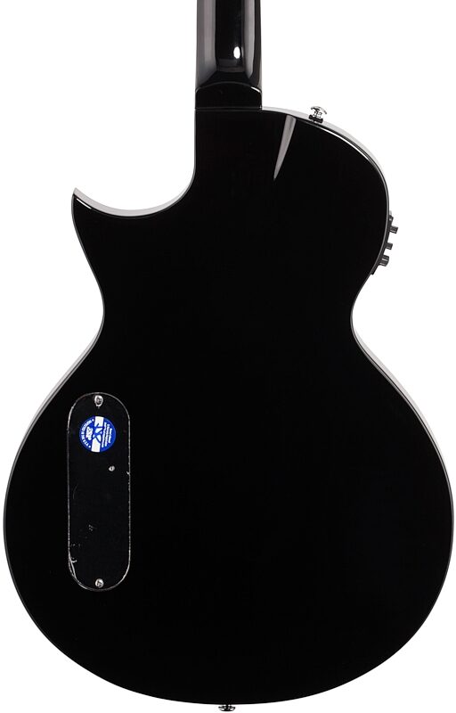 open zoom image for ESP LTD TL-6 Thinline 6 Acoustic-Electric Guitar, Black, Open Box (Very Good), Body Straight Back