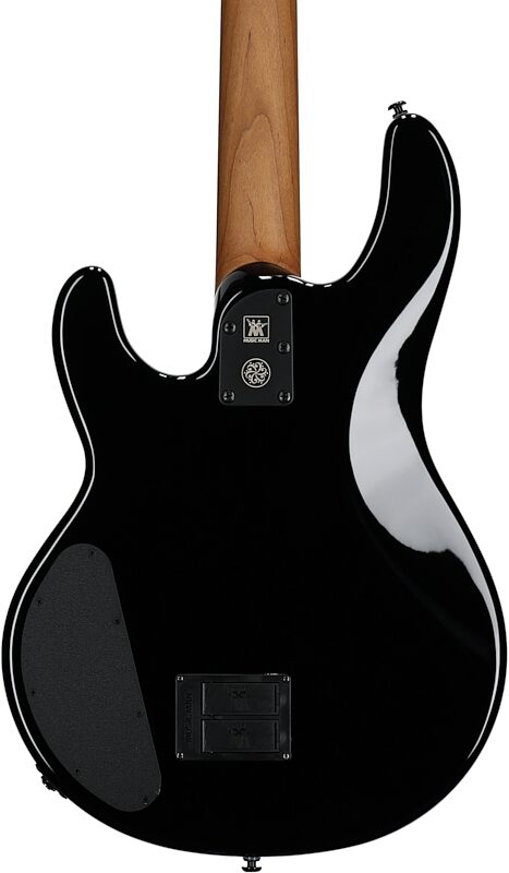open zoom image for Ernie Ball Music Man DarkRay Electric Bass (with Mono Soft Case), Onyx Black, Ebony Fretboard, Body Straight Back
