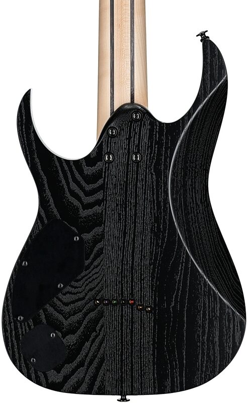 open zoom image for Ibanez RGR762AHBF Prestige Electric Guitar, 7-String (with Case), Weathered Black, Body Straight Back