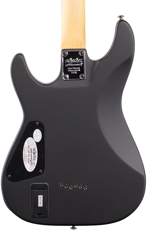 open zoom image for Schecter Demon 6 Electric Guitar, Aged Black Satin, Body Straight Back