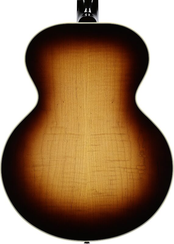 open zoom image for Gibson J-185 Original Acoustic-Electric Guitar (with Case), Vintage Sunburst, Body Straight Back