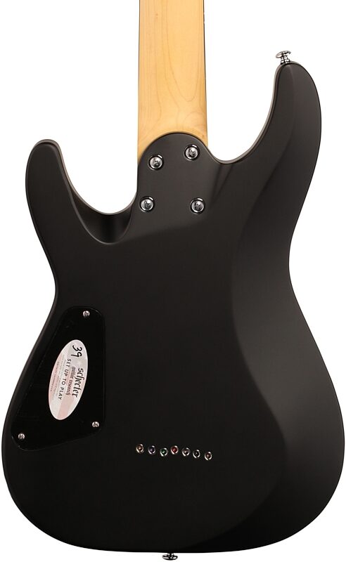 open zoom image for Schecter C-7 Deluxe Electric Guitar, Satin Black, Body Straight Back