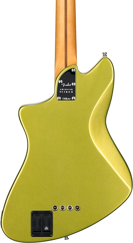open zoom image for Fender American Ultra II Meteora Electric Bass, Maple Fingerboard (with Case), Solar Flare, Body Straight Back