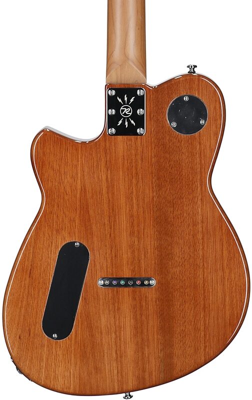 open zoom image for Reverend Charger Air HH Semi-Hollowbody Electric Guitar, Metallic Bordeaux, Body Straight Back
