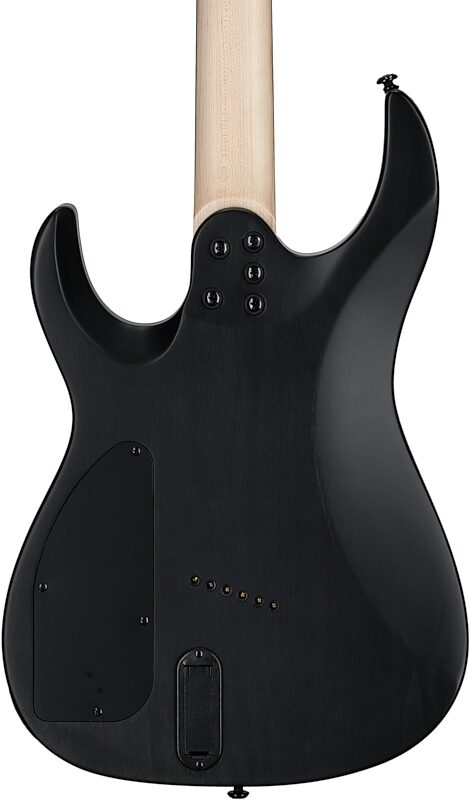 open zoom image for Legator Ninja 6 Multi-Scale Guitar, Black Quilted Maple, Body Straight Back