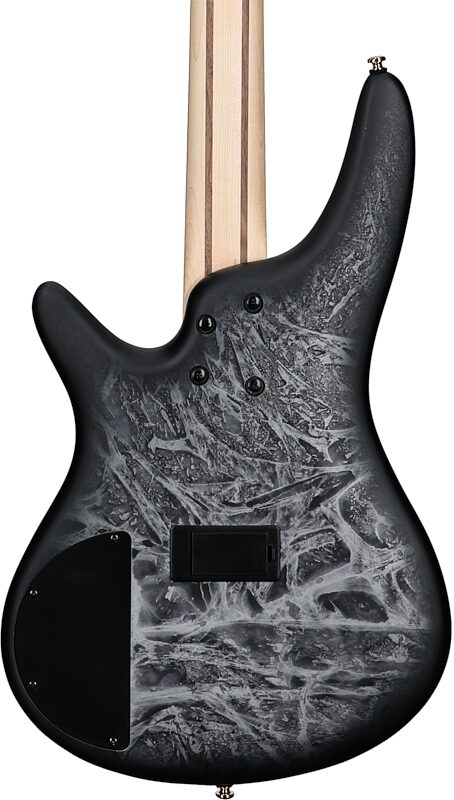 open zoom image for Ibanez SR300EDX Electric Bass Guitar, Black Ice Frozen Matte, Body Straight Back