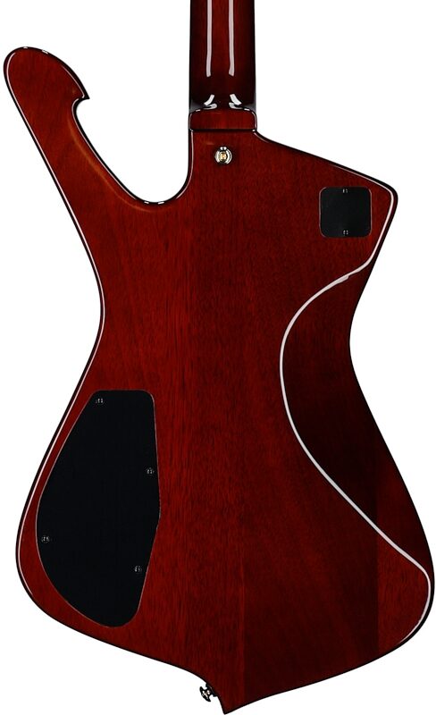 open zoom image for Ibanez IC420FM Iceman Electric Guitar (with Gig Bag), Transparent Blue Gradient, Body Straight Back