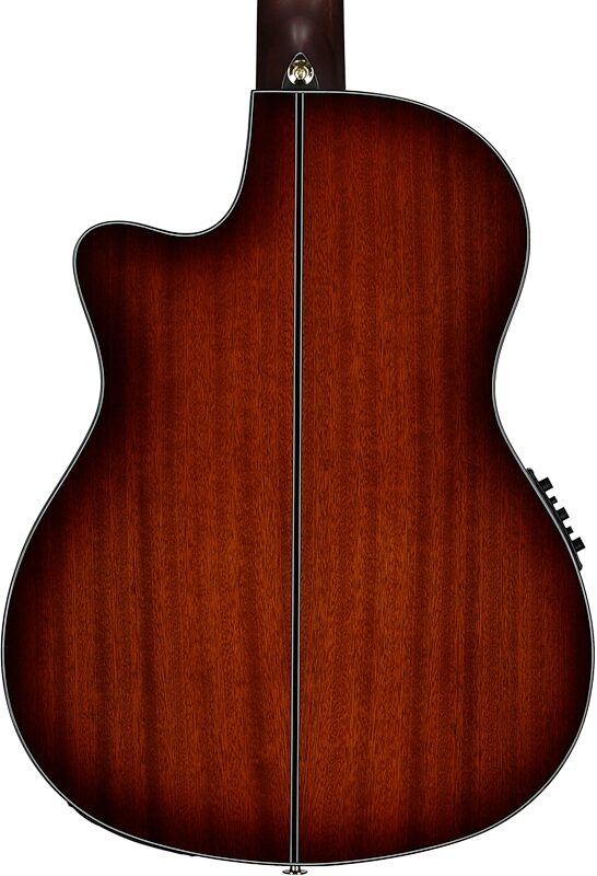 open zoom image for Ibanez GA35TCE Thinline Classical Acoustic-Electric Guitar, Violin Sunburst, Open Box (Very Good), Body Straight Back