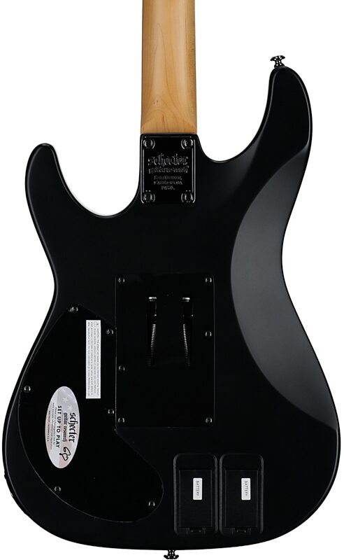 open zoom image for Schecter Demon-6 FR-S Electric Guitar, Aged Black Satin, Body Straight Back