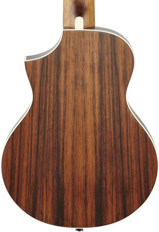 open zoom image for Ibanez EWP13 Piccolo Acoustic Guitar, Dark Brown Open Pore, Body Straight Back