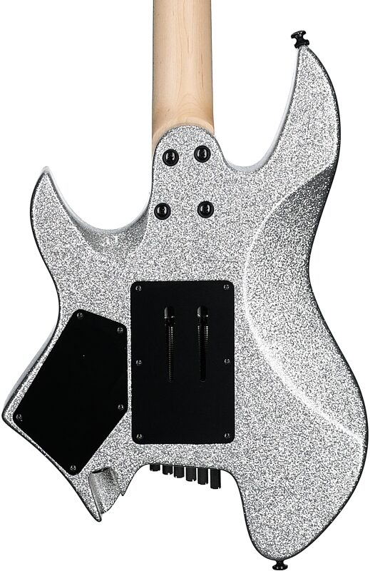 open zoom image for Sire Larry Carlton X6 Headless Electric Guitar (with Gig Bag), Silver Sparkle, Body Straight Back
