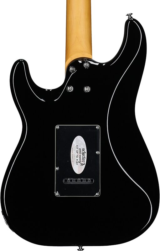 open zoom image for Schecter MV-6 Electric Guitar, with Maple Fingerboard, Gloss Black, Open Box (Very Good), Body Straight Back