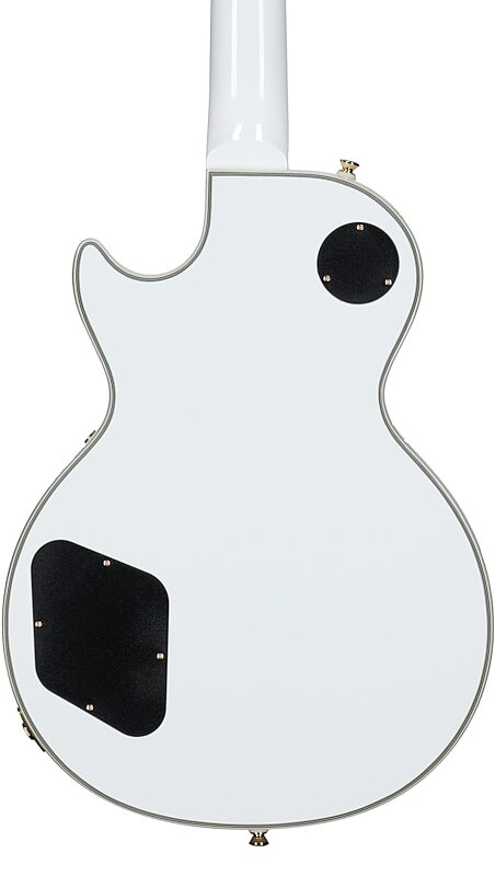 open zoom image for Epiphone Inspired by Gibson Les Paul Custom Electric Guitar, (with Gig Bag), Alpine White, Body Straight Back