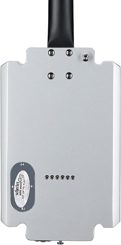 open zoom image for Schecter Machine Gun Kelly Razor Blade Electric Guitar, Metallic Silver, Body Straight Back