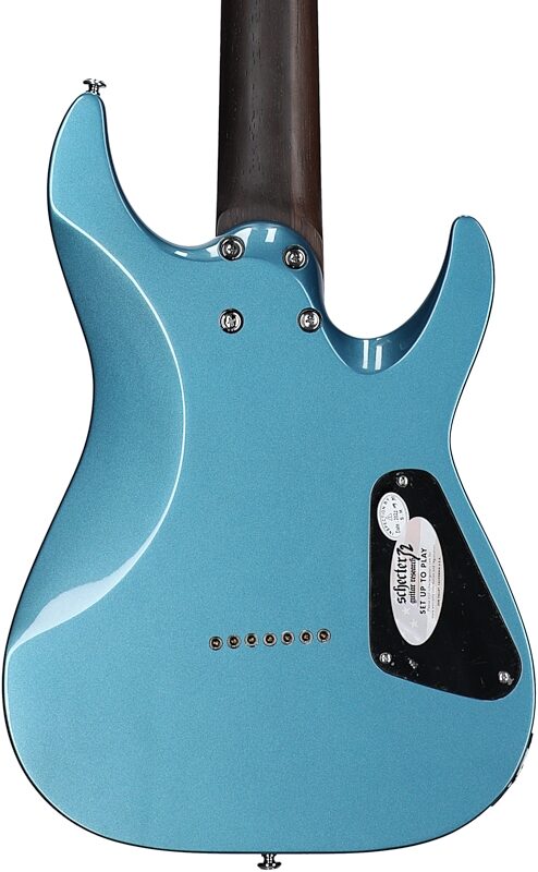 open zoom image for Schecter Aaron Marshall AM-7 Electric Guitar, 7-String, Left-Handed, Cobalt Slate, Body Straight Back