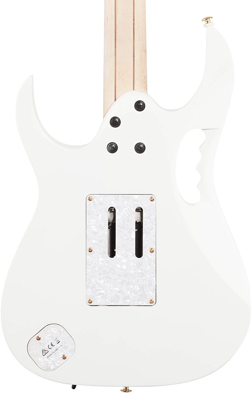 open zoom image for Ibanez JEM7VP Steve Vai Signature Electric Guitar (with Gig Bag), White, Body Straight Back