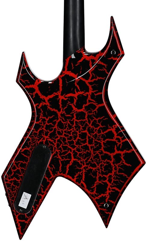 open zoom image for B.C. Rich Warlock Legacy Kahler Electric Guitar, Red Crackle, Body Straight Back