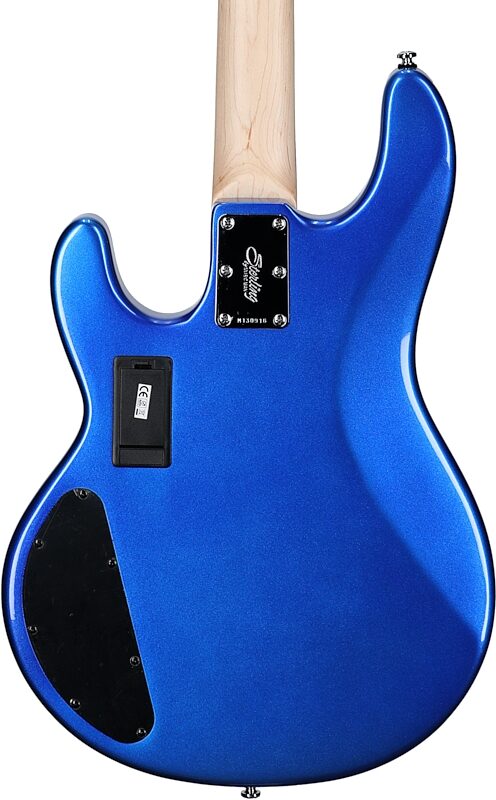 open zoom image for Sterling by Music Man Ray4HH Electric Bass Guitar, Cobra Blue, Hard Maple Fretboard, Body Straight Back