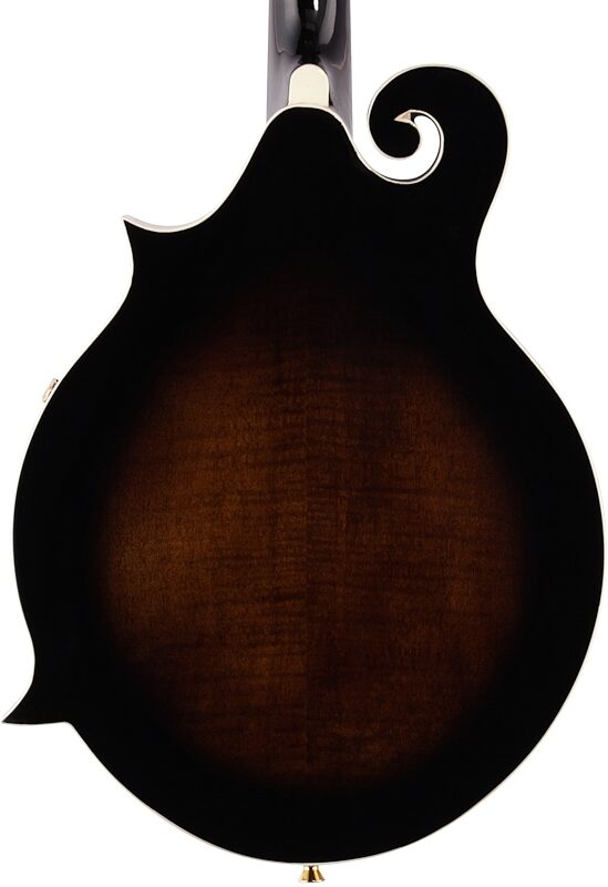 open zoom image for Ibanez M522S F-Style Mandolin, Dark Violin Sunburst, Body Straight Back
