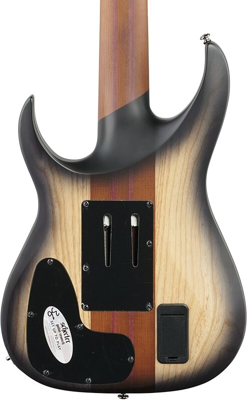 open zoom image for Schecter Banshee Mach 7 FR-S Electric Guitar, Fallout Burst, Body Straight Back