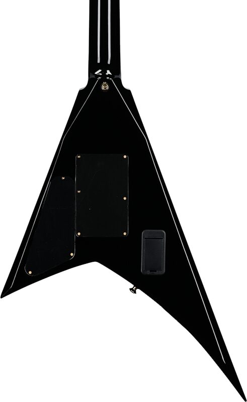 open zoom image for Jackson MJ Rhoads RR24MG Electric Guitar (with Case), Black with Yellow Pinstripes, Body Straight Back