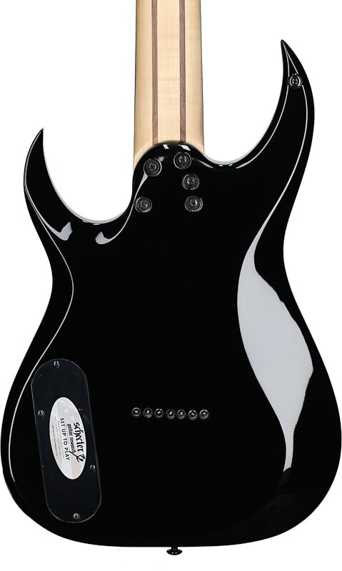 open zoom image for Schecter Sunset-7 Triad Electric Guitar, 7-String, Gloss Black, Body Straight Back