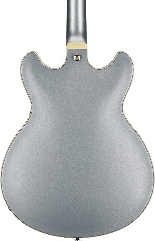 open zoom image for Ibanez AS73G Artcore Semi-Hollowbody Electric Guitar, Moonstone Silver Flat, Body Straight Back
