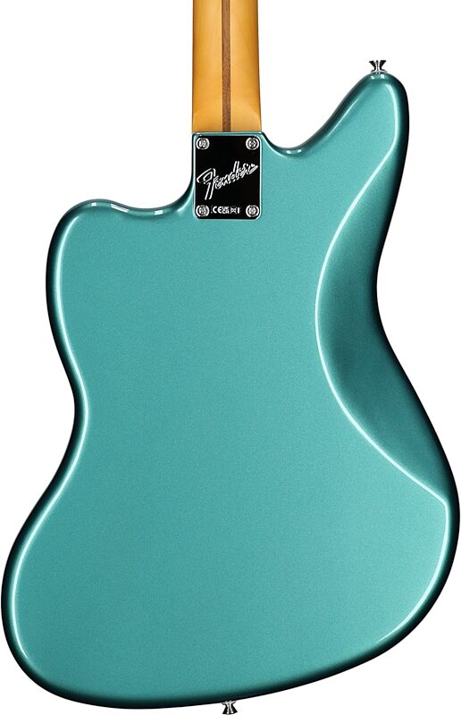 open zoom image for Fender American Professional Classic Jaguar Electric Guitar, Rosewood Fingerboard (with Gig Bag), Sherwood Green, Open Box (Very Good), Body Straight Back