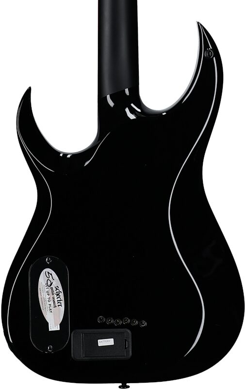 open zoom image for Schecter Sunset 6 Red Dawn Electric Guitar, Gloss Black, Body Straight Back