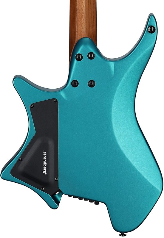 open zoom image for Strandberg Boden Standard Series N2.6 Electric Guitar (with Gig Bag), Transparent Teal Metallic, Open Box (Very Good), Body Straight Back