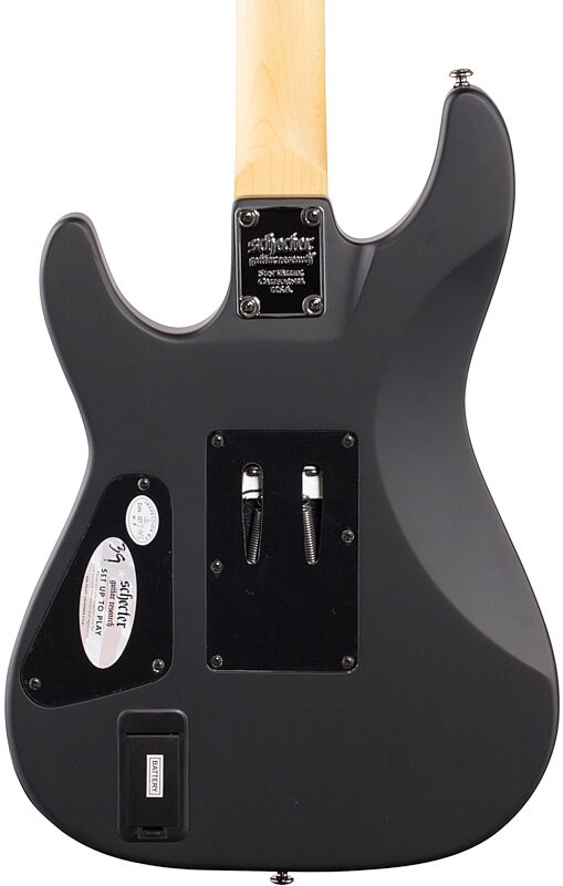 open zoom image for Schecter Demon 6 FR Electric Guitar, Aged Black Satin, Body Straight Back