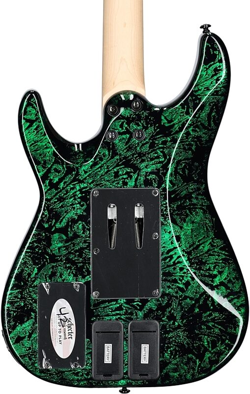 open zoom image for Schecter Sun Valley Super Shredder FR S Electric Guitar, Green Reign, Body Straight Back