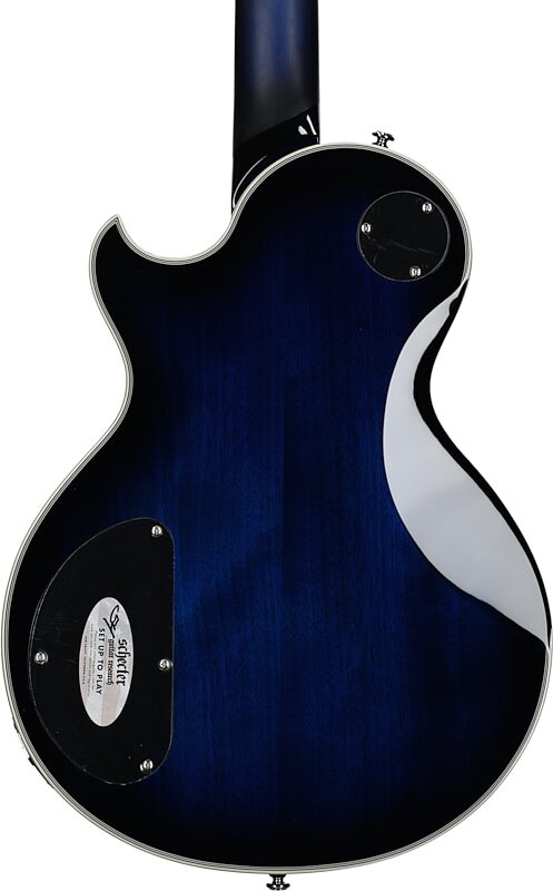 open zoom image for Schecter Solo II Supreme Electric Guitar, Blue Burst, Body Straight Back