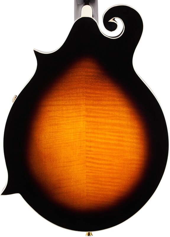 open zoom image for Ibanez M522S F-Style Mandolin, Brown Sunburst, Body Straight Back