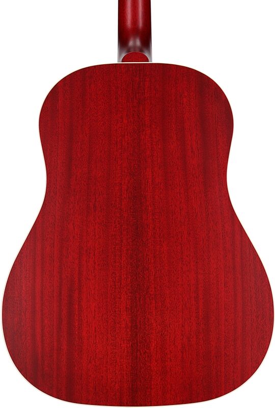 open zoom image for Gibson Exclusive J-45 50s Faded Acoustic-Electric Guitar (with Case), Vintage Cherry Sunburst, Body Straight Back