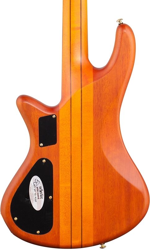 open zoom image for Schecter Stiletto Studio Electric Bass, Honey Satin, Body Straight Back