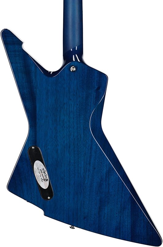 open zoom image for Schecter E-1 Electro-Resin Electric Guitar, Transparent Blue, Body Straight Back