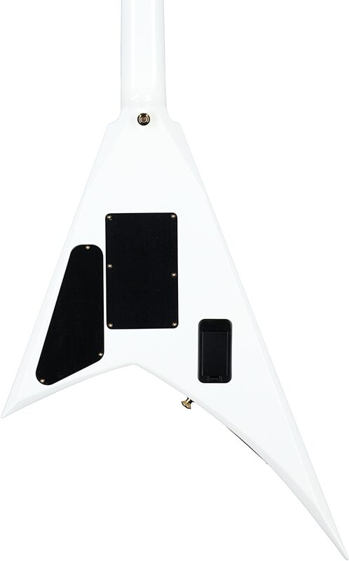 open zoom image for Jackson MJ Rhoads RR24MG Electric Guitar (with Case), Snow White with Black Pinstripes, Body Straight Back